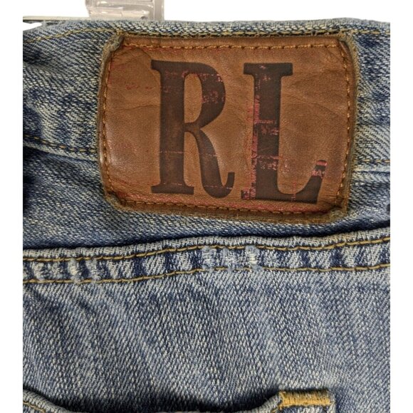 Polo Jeans Company Ralph Lauren Men 40x32 Blue Whiskered Faded Medium Wash Denim - Picture 7 of 10